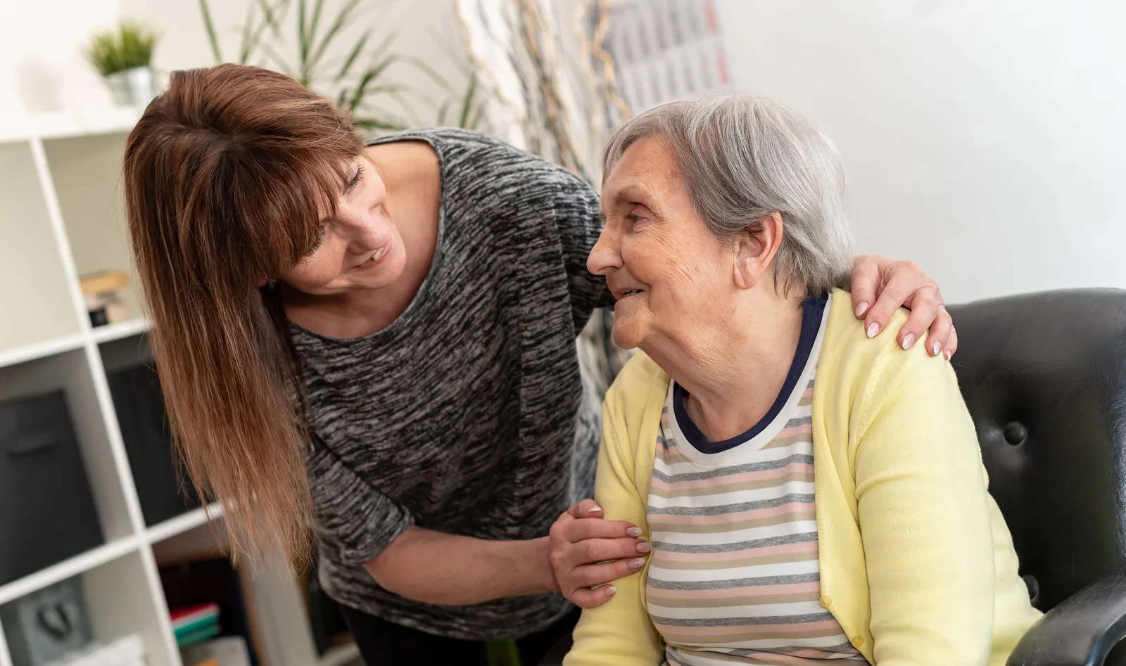 A senior at home, comfortable and independent