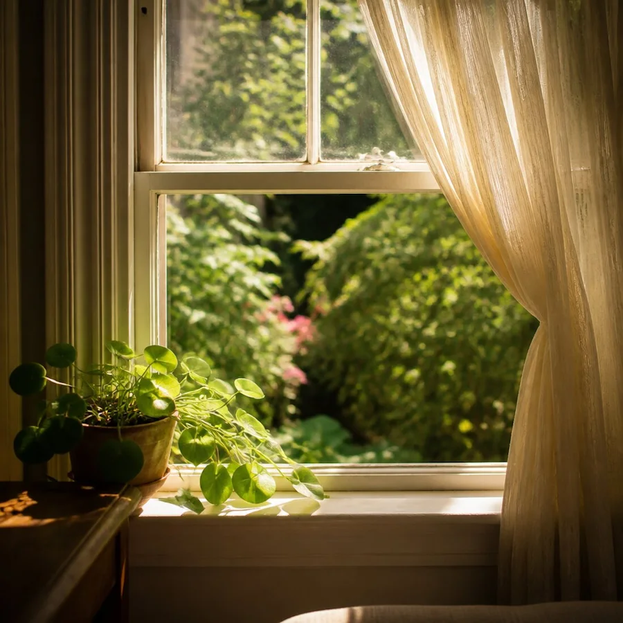 An open window onto the garden
